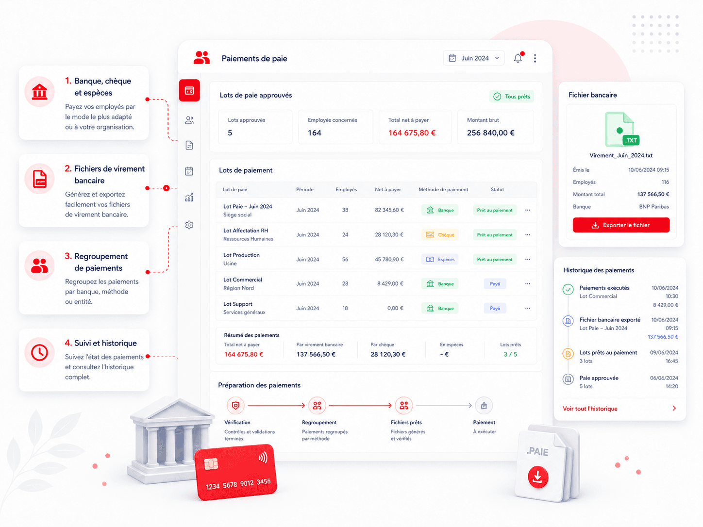 Employee bank transfers and payments